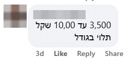צילום מסך של תגובה מטושטשת
